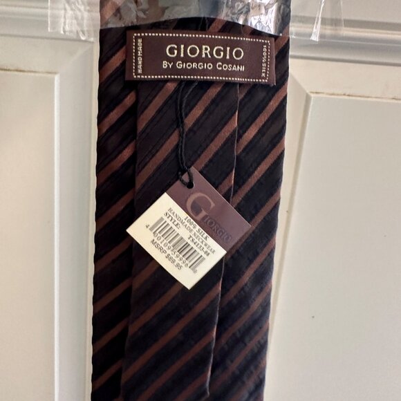 Giorgio Men's Handmade Tie Multicolor 100% Silk - Picture 3 of 6